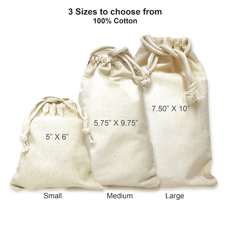 The small goodie bags come in the 3 sizes shown