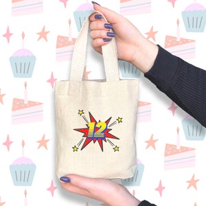 Personalized Superhero Birthday Gift Bag: Cartoon Design Party Favor