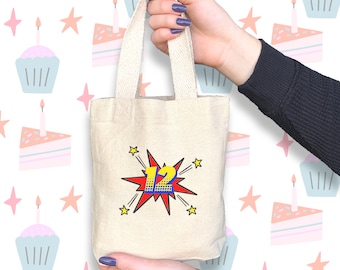 Personalized Superhero Birthday Gift Bag: Cartoon Design Party Favor