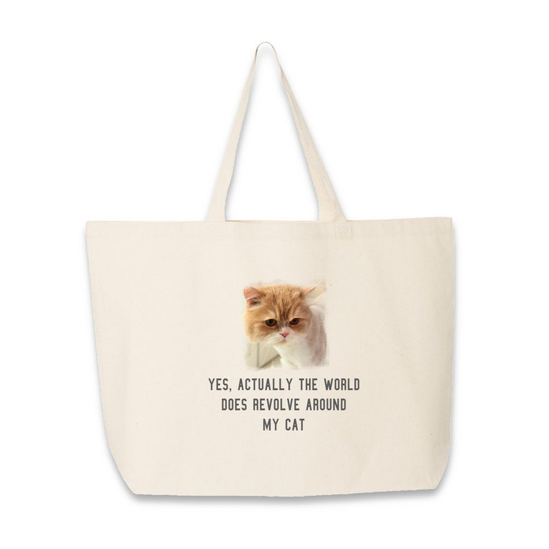 Custom Printed Photo Canvas Tote Using Your Cat/'s Photo