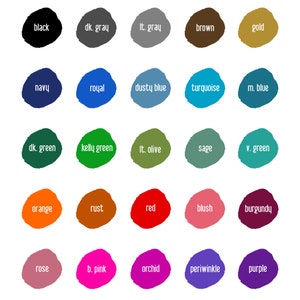 the ink colors are available in 25 different color options