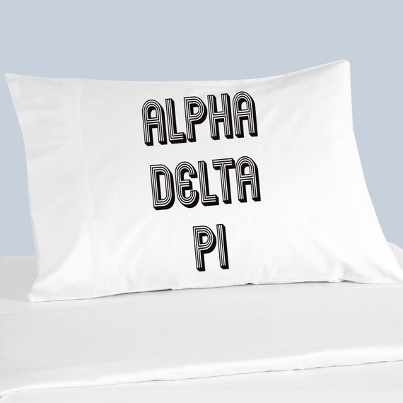 Fun Sorority Pillowcases Alpha Delta Pi And Other Npc Etsy