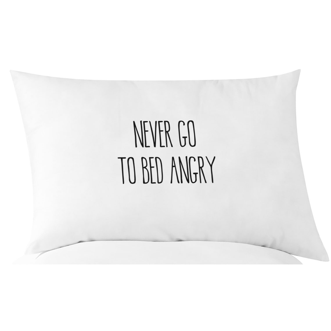 Never Go to Bed Angry Humorous Saying on 2 Pillowcase Set - Etsy