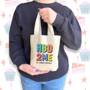 Personalized &#39;Happy Birthday To Me&#39; Cotton Favor Bag