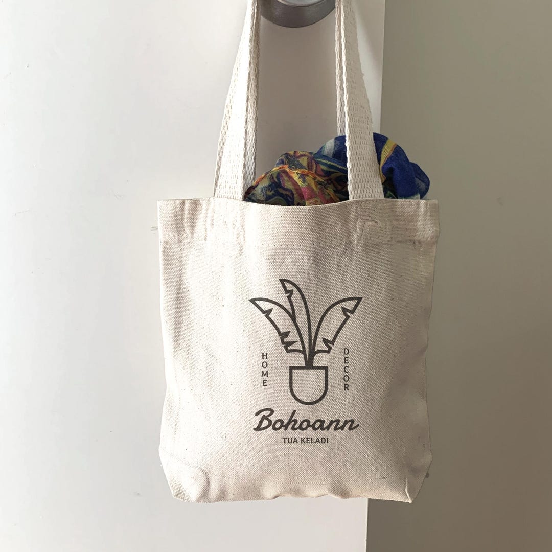 Personalized Mini Cotton Canvas Tote Bag: Custom Design Party Favor - Etsy