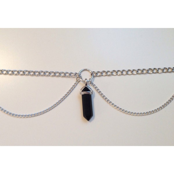 Onyx chain choker