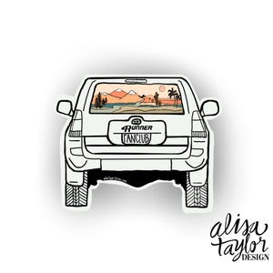 Toyota 4 runner sticker, bumper sticker, Toyota decal, Toyota sticker, 4-runner sticker