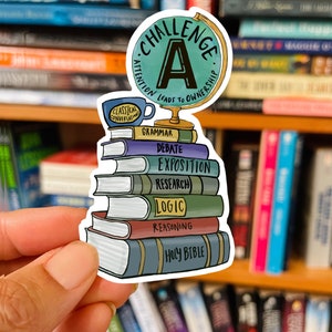 Classical Conversations Challenge Vinyl Sticker, Challenge A, waterproof, illustrated, student gift, sticker