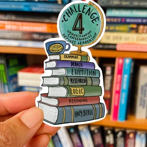 Classical Conversations Challenge Vinyl Sticker, Challenge 4, waterproof, illustrated, student gift, sticker