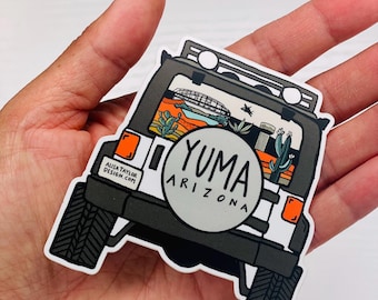 4x4 Off Road Wrangler Yuma Arizona Waterproof Sticker