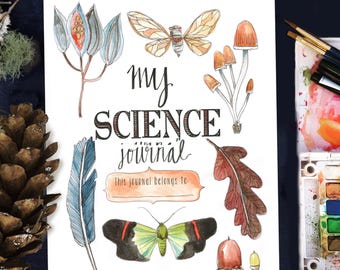 Kids Science Nature Journal: Printable Cover Art (PDF)