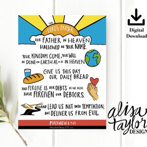 The Lord&#39;s Prayer Printable: Scripture Bible Journaling (PDF Download)