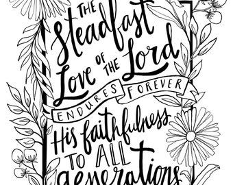 Coloring pages, Coloring book, Bible study, Scripture wall art, Digital print, Growth mindset printable, prints, printables, Psalm, psalms