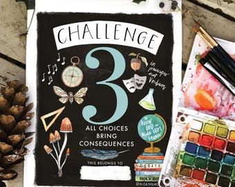Classical Conversations Challenge 3 Guide Cover: Watercolor Art Print (PDF & JPEG Download