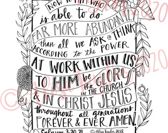 Bible verse coloring pages - Scripture coloring pages - Set of 6 Instant download printable - Adult coloring sheets