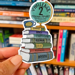 Classical Conversations Challenge Vinyl Sticker, Challenge 2, waterproof, illustrated, student gift, sticker