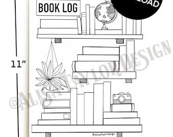 Bookshelf Reading Log Template: Book Tracker Printable (PDF Download)