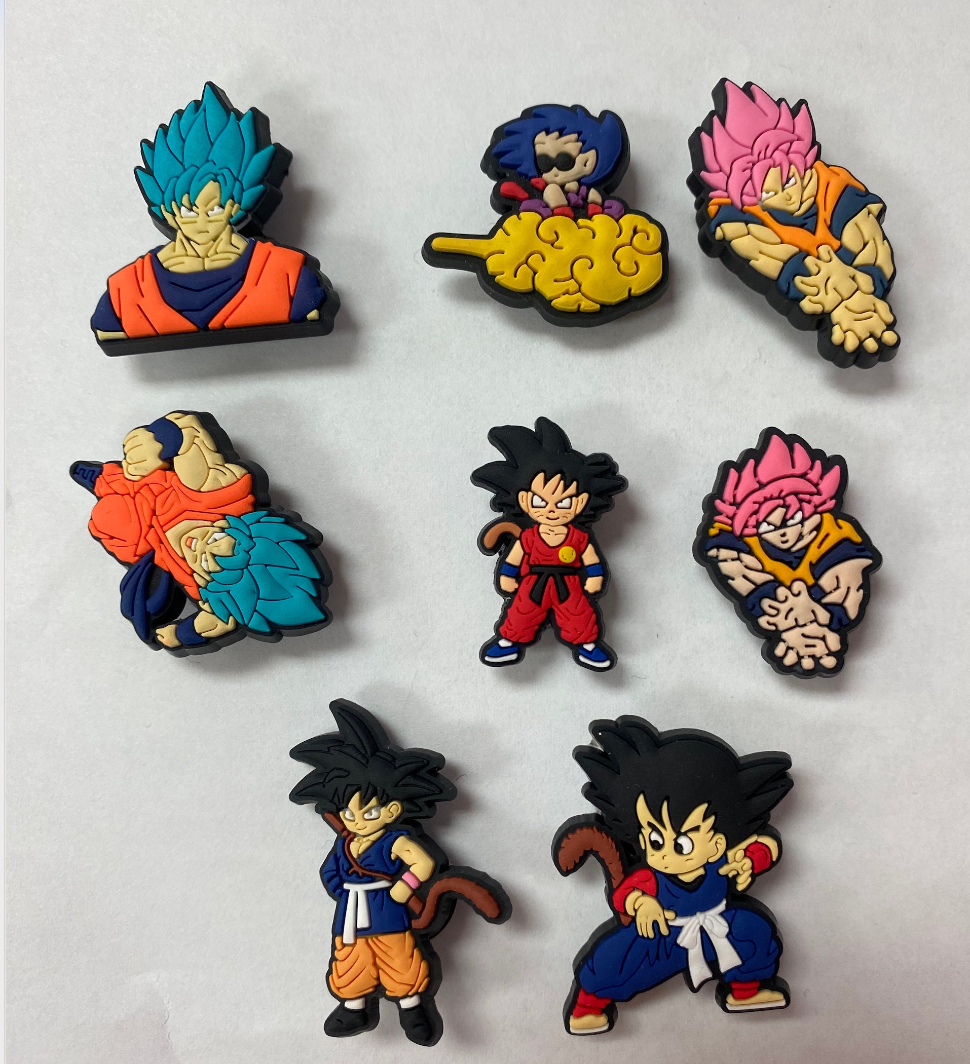 14 Pcs Cartoon Charms Sets, Anime Charms for Crocs, DBZ, Sets of Croc  Buttons 