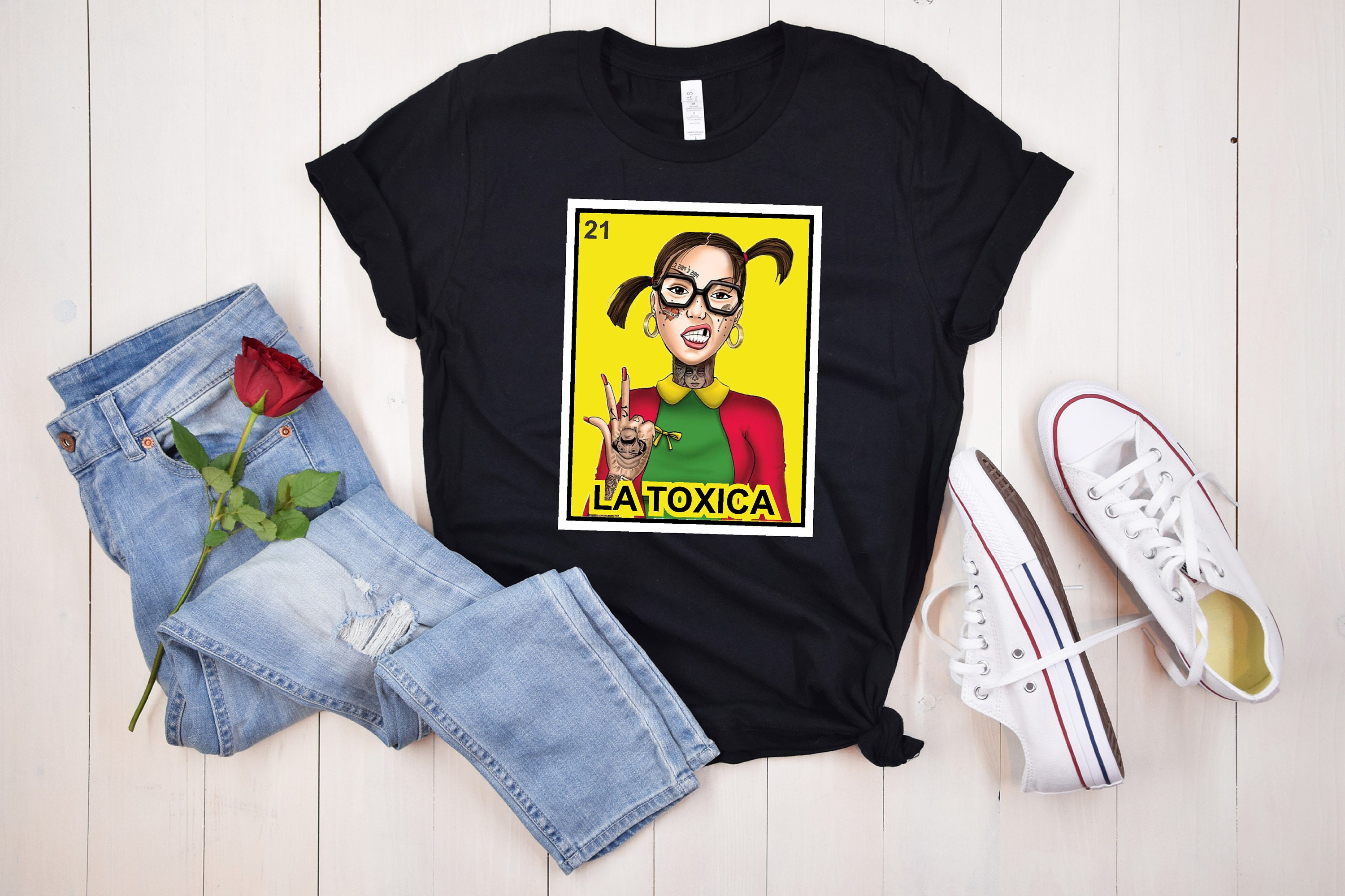 La Toxica El Toxico Loteria Mexican Bingo Style Graphic Shirt - Etsy