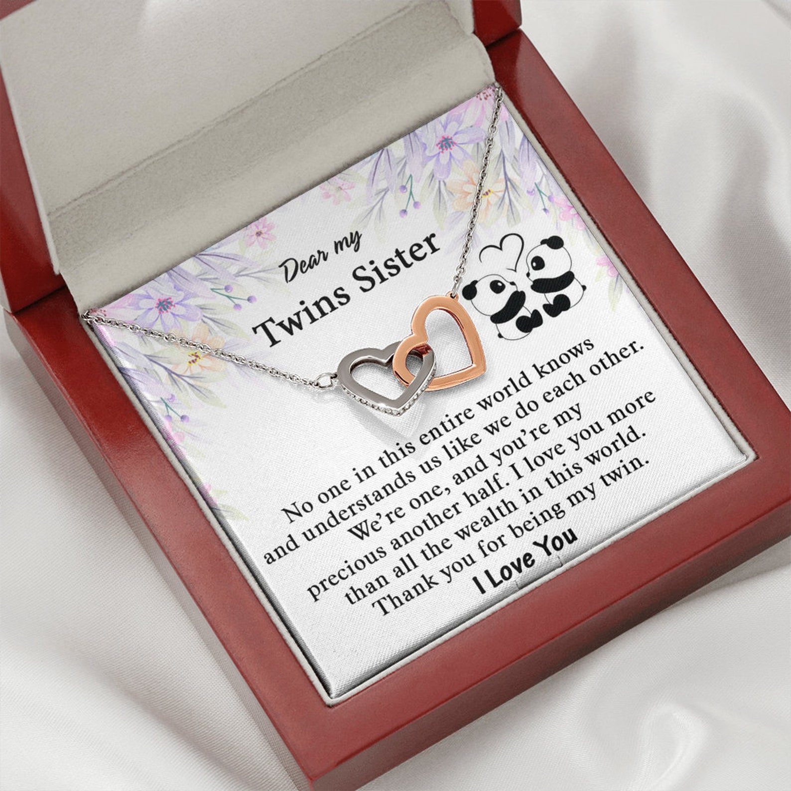 Twins Sister Gift Necklace Gift For Twins Sister Twins Etsy