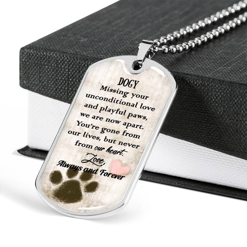 Pet Day Gift Pet Loss Gift for Women Animal Lovers Dog Tag Necklace Personalized Dog Tag Necklace Pet Memorial Gift