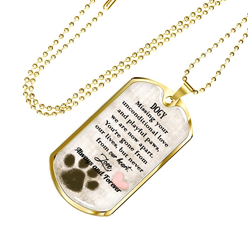 Pet Day Gift Pet Loss Gift for Women Animal Lovers Dog Tag Necklace Personalized Dog Tag Necklace Pet Memorial Gift