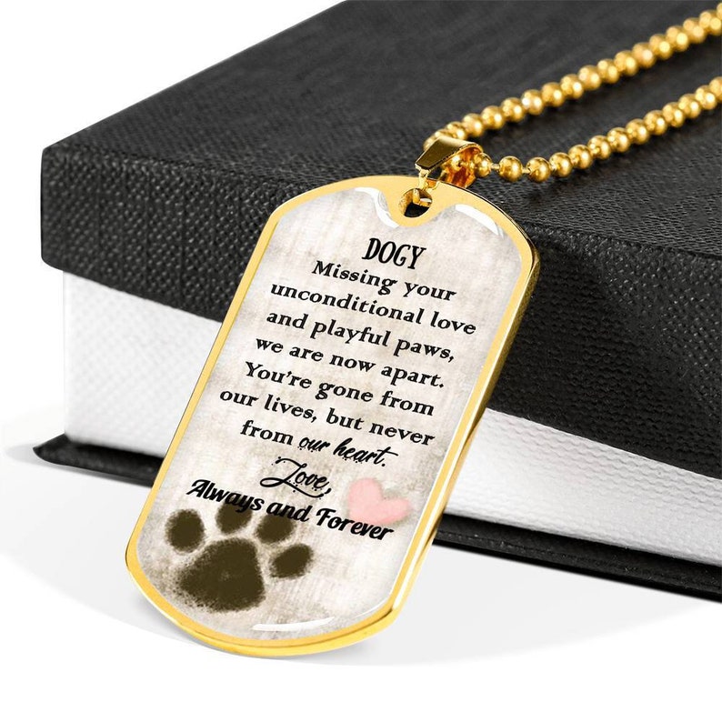 Pet Day Gift Pet Loss Gift for Women Animal Lovers Dog Tag Necklace Personalized Dog Tag Necklace Pet Memorial Gift