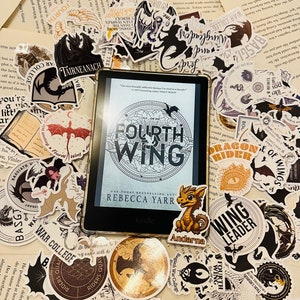 Fourth Wing Stickers | Empyrean | Kindle Stickers | Iron Flame | Dragons | Rebecca Yarros