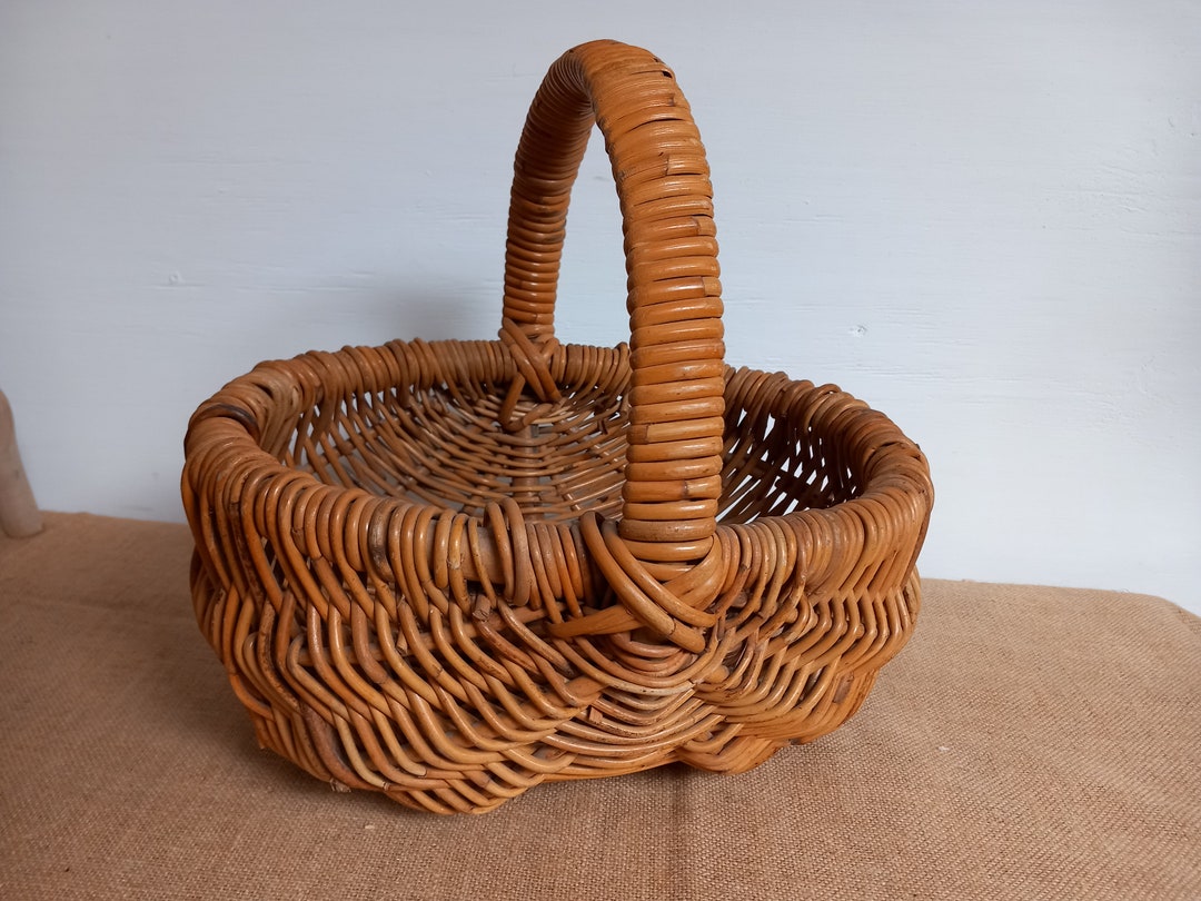 Vintage Wicker Shopping Basket 14 Etsy UK