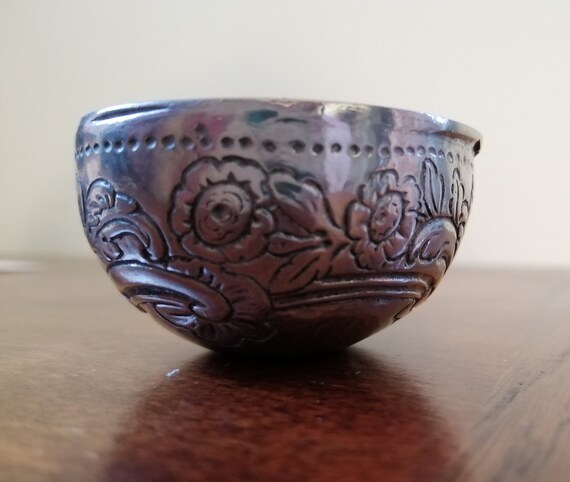 Vintage Askvoll Brug Støpt Tinn Small Handmade Pewter Tomling Bowl