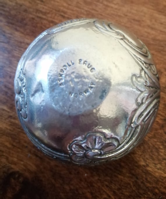 Vintage Askvoll Brug Støpt Tinn Small Handmade Pewter Tomling Bowl