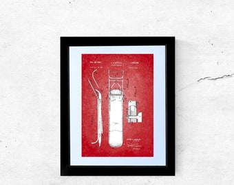 Ski Patrol Rescue Toboggan Print Only, Ski Hill, Art Paper, Workshop, Garage Patent, Badge Plaque, Winter, USA Americana, National Health