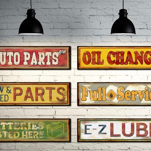Vintage Gas and Oil Garage Signs. Real Metal