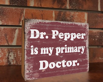 Vintage Dr. Pepper Sign - Wood Box Sign