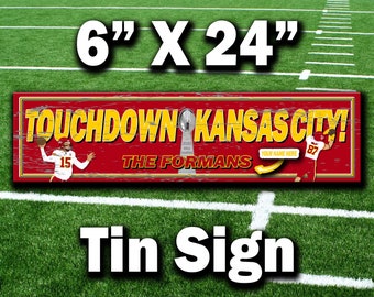 Kansas City Football Tin Sign