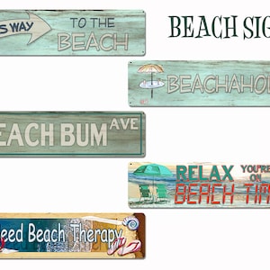 Metal BEACH Signs - Beach Décor