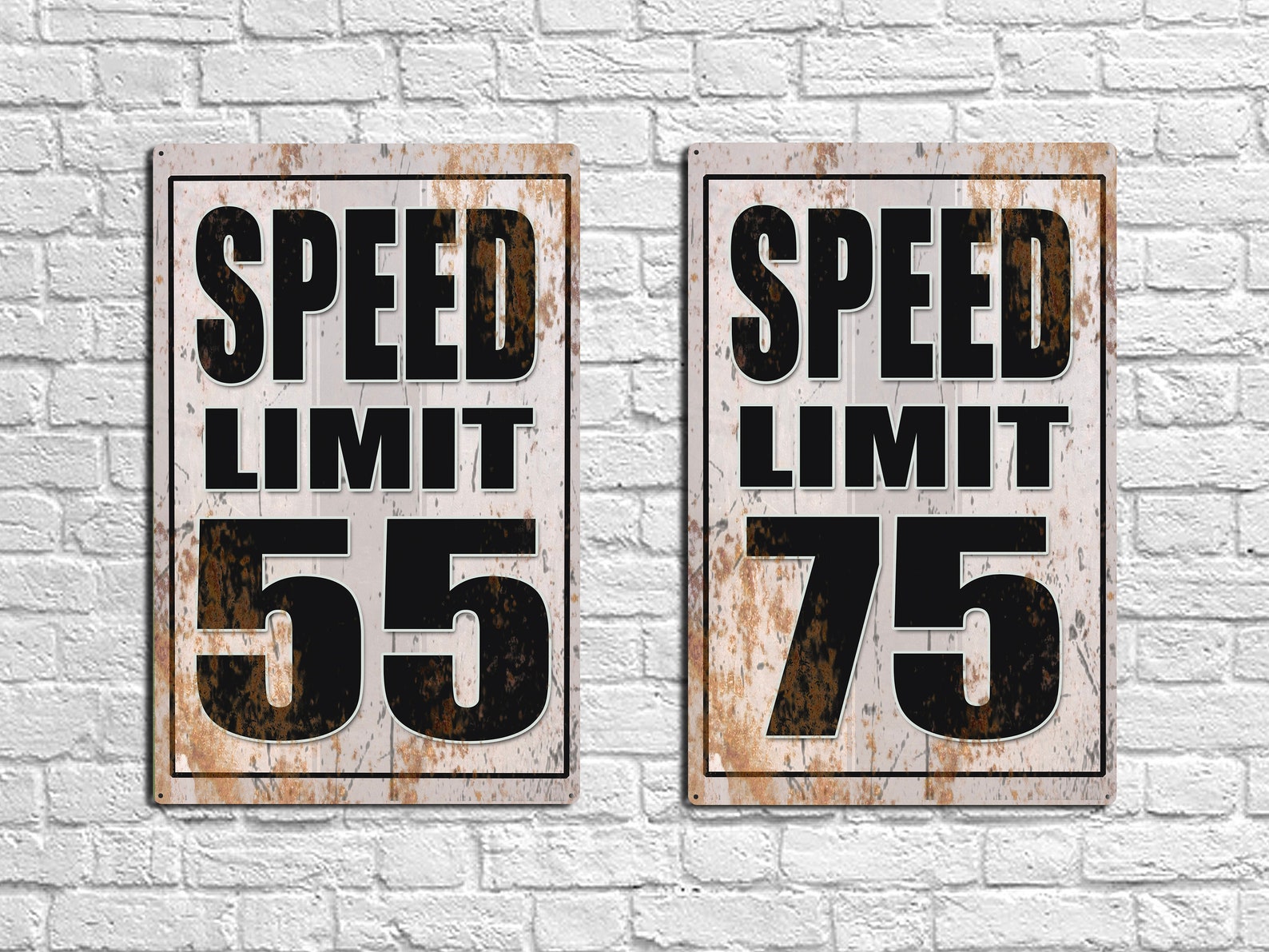 Custom Speed Limit Road Signs - Real Metal Signs - Etsy
