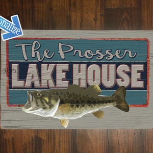 Lake House Sign with FREE Personalization - Large Wood Sign