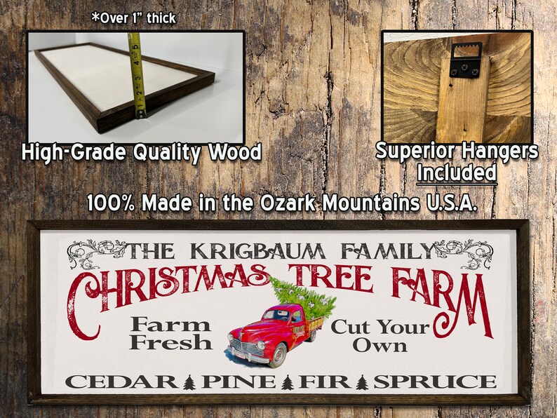 Personalized Christmas Tree Farm Sign - Wooden, Framed Sign - Etsy