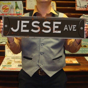 Custom, Personalized, Metal Street Sign. Vintage Green or White. - Etsy