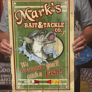 Custom Fishing Sign - Bait & Tackle Co.