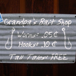 Personalized Bait Shop Sign
