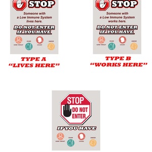 STOP - Low Immune System Sign. Protect the Elderly, Sick, and Those ...