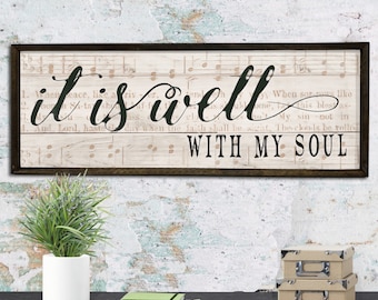 It is Well with My Soul - Wood Framed Sign