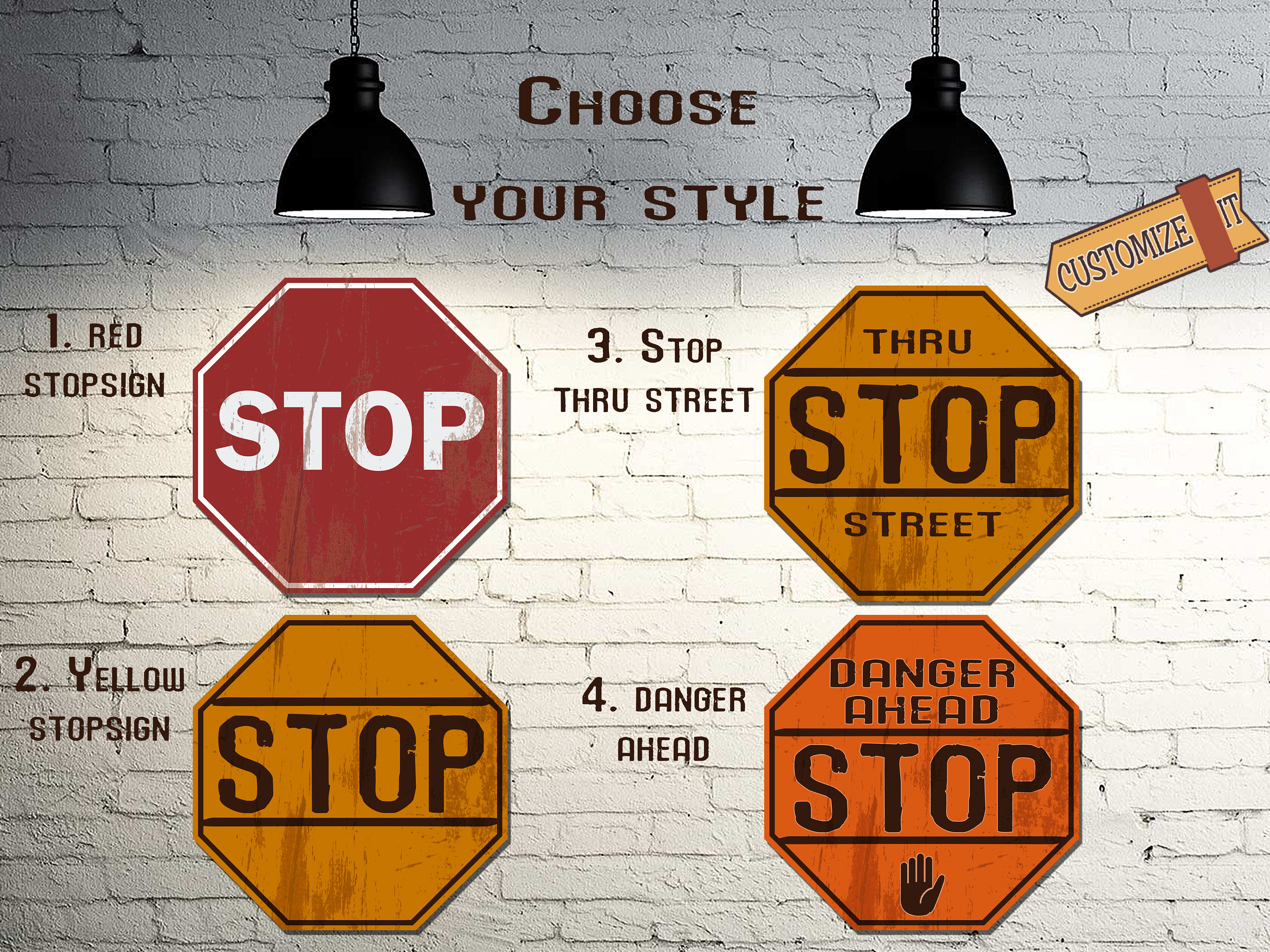 Custom Vintage Stop Sign - METAL - Etsy