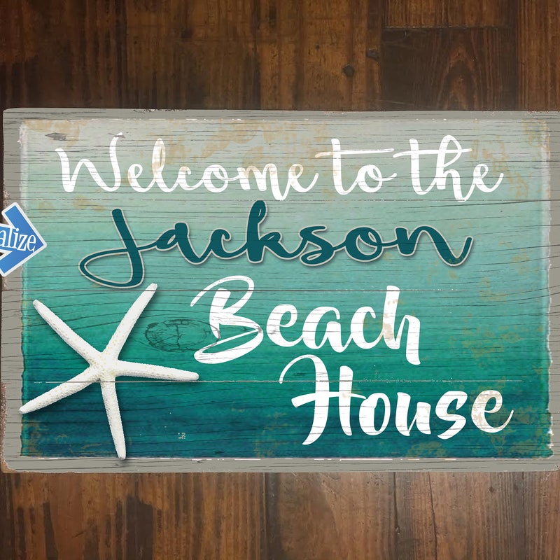 Wood Beach Sign - Etsy