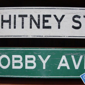 Custom, Personalized, Metal Street Sign. Vintage Green or White. - Etsy