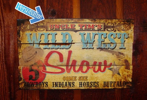 Personalized Wild West Wood Sign: Rustic Cabin Decor - Etsy