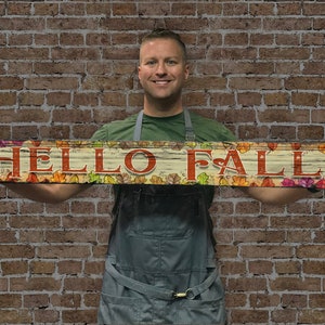 Hello Fall - Handcrafted Wooden Sign.