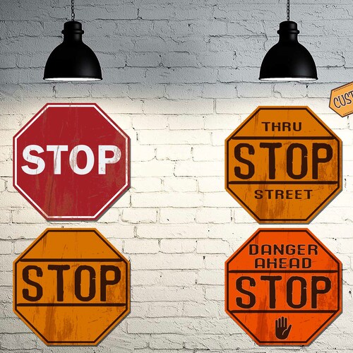 Custom Vintage Stop Sign - METAL - Etsy